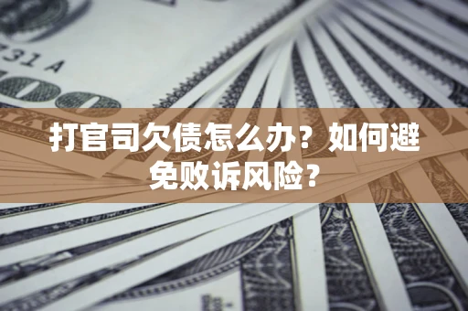 武汉打官司欠债怎么办？如何避免败诉风险？