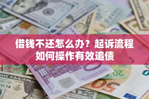 武汉借钱不还怎么办？起诉流程如何操作有效追债