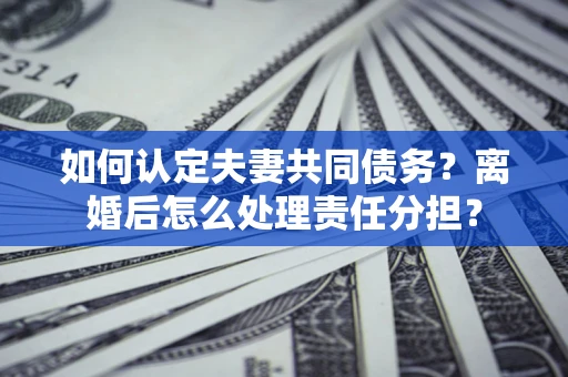 武汉如何认定夫妻共同债务？离婚后怎么处理责任分担？
