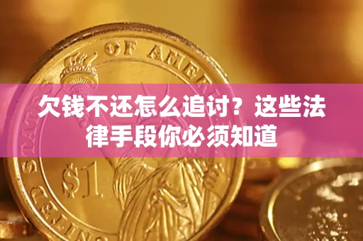 武汉欠钱不还怎么追讨？这些法律手段你必须知道